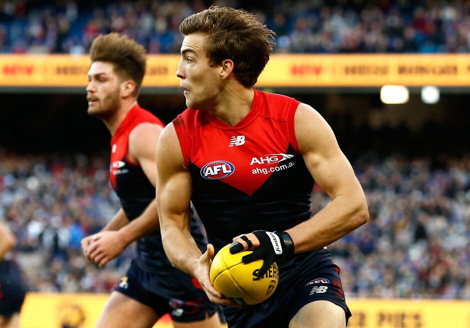 AFL 2016 Rd 12 - Melbourne v Collingwood MELBOURNE, AUSTRALIA - JUNE 13: Jack Viney of the Demons in action during the 2016 AFL Round 12 match between the Melbourne Demons and the Collingwood Magpies at the Melbourne Cricket Ground on June 13, 2016 in Melbourne, Australia. (Photo by Adam Trafford/AFL Media)